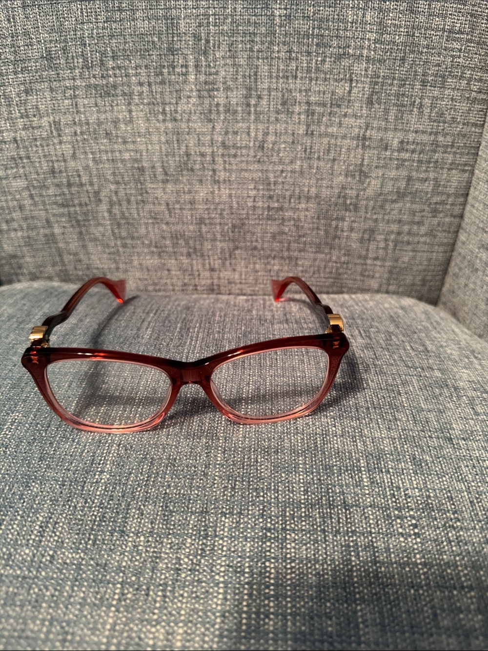 Gucci red ombré Cat-Eye Optical Glasses - Picture 2 of 13